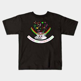 Coffee and music Kids T-Shirt